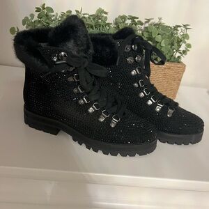 Black Fur-Lined Women's Boots